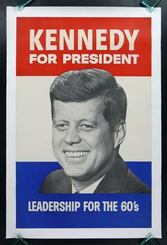 1960 JFK Kennedy US Presidential Election Poster A3 Print