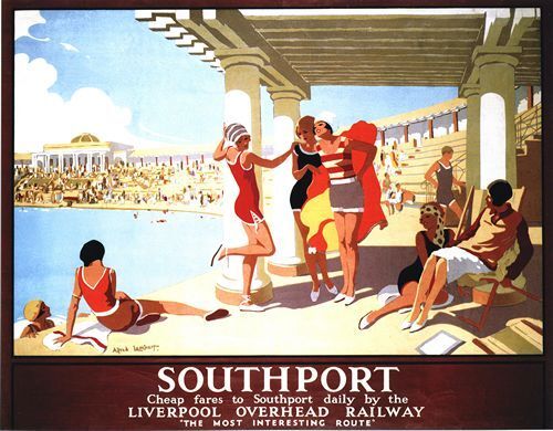 Vintage Liverpool Overhead railway Southport Railway Poster A3/A2 Print