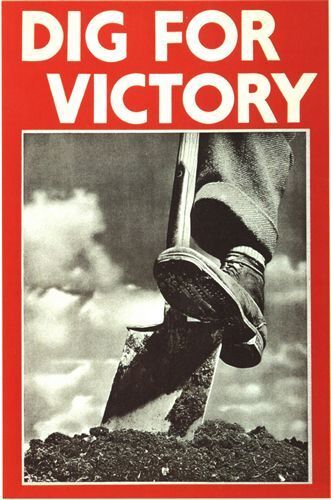 World War Two Dig For Victory Home Front Poster A3 / A2 Print