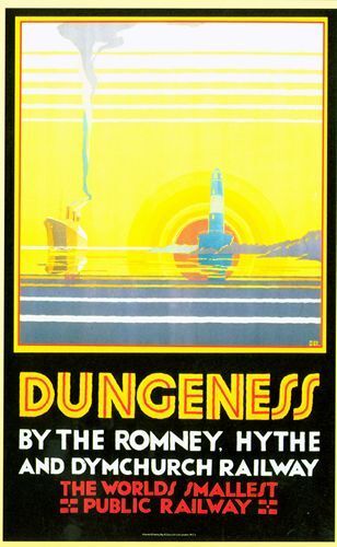 Vintage Romney Hythe Dymchurch Railway Dungeness Poster A3 Print