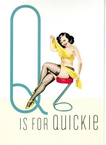 1950's Vintage Pin-Up Girl Q For Quickie Poster  A3 / A2 Print