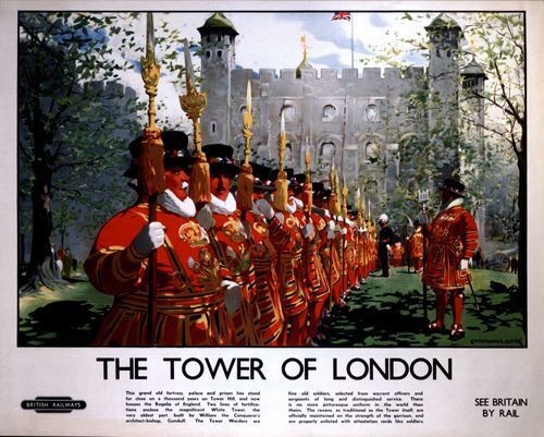 Vintage British Rail Tower Of London Railway Poster A3/A2 Print