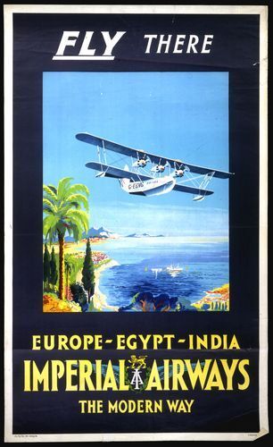 Vintage Imperial Airways Seaplane Poster A3 / A2 Print