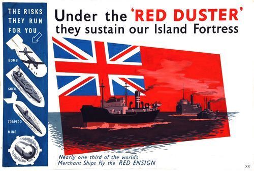 World War Two British Merchant Navy Poster A3 / A2 Print