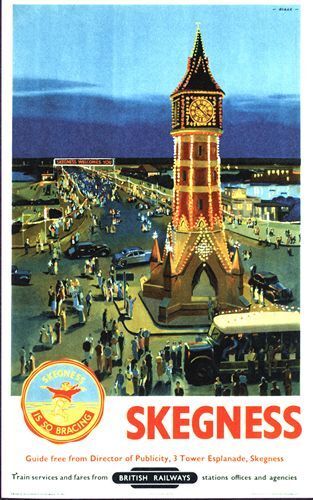 Vintage British Rail Skegness Railway Poster A3/A2 Print