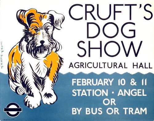 1937 Crufts Dog Show Promotional Poster A3 Print