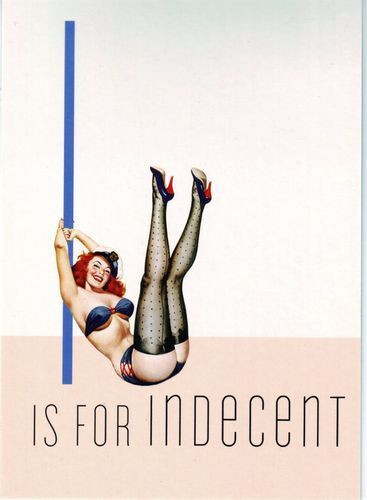 1950's Vintage Pin-Up Girl I For Indecent Poster  A3 / A2 Print