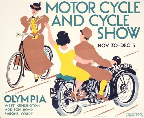 1931 Olympia London Motor Cycle and Cycle Show Poster  A3 / A2 Print