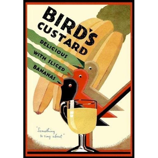 Adorable 1920’s Advertisement For Bird’s Dessert Custard A3 