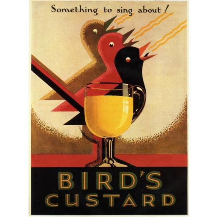 Adorable 1920’s Advertisement For Bird’s Dessert Custard A3 