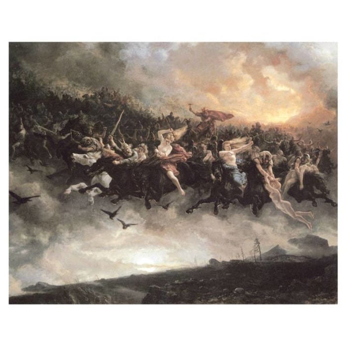 Arbo - The Wild Hunt of Odin (1872) Art Poster Print 