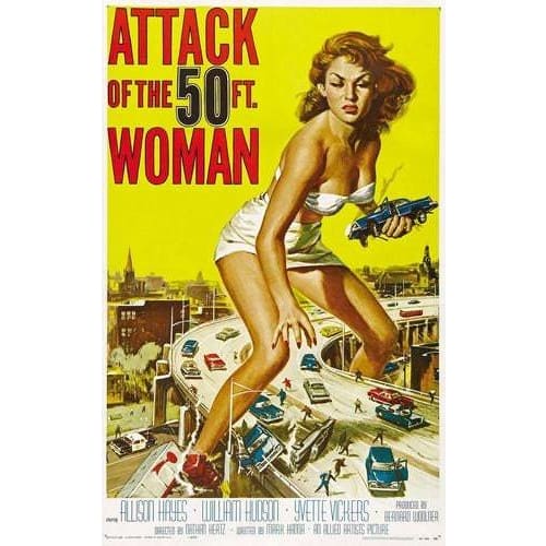 Attack of The Fifty Foot Woman Movie Poster A3/A2/A1 Print -