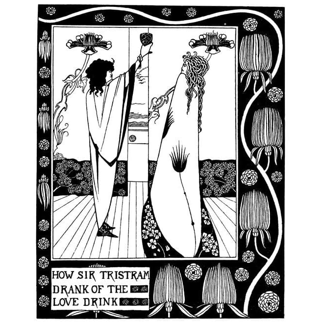 Aubrey Beardsley Illustration From L’ Morte D’ Arthur Of Sir