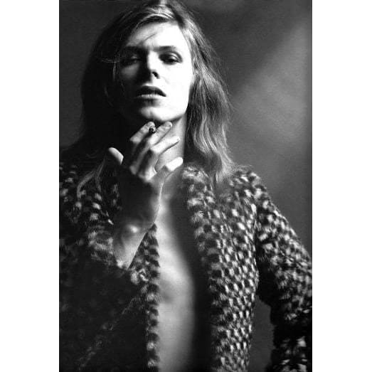 Black And White Photo Portrait Of David Bowie C.1970 A3 