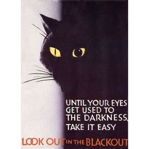 British World War 2 Blackout Poster A3 / A2 Print - A3 - 