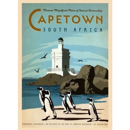 Cape Town South Africa Tourism Poster A3/A2/A1 Print - 