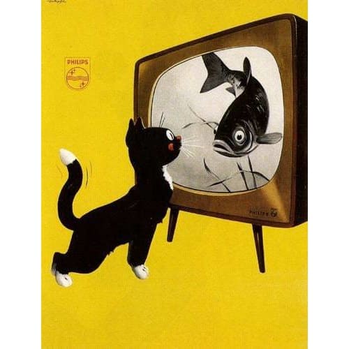 Cute 1960’s Philips Television Ad A3 Poster Reprint - A3 - 