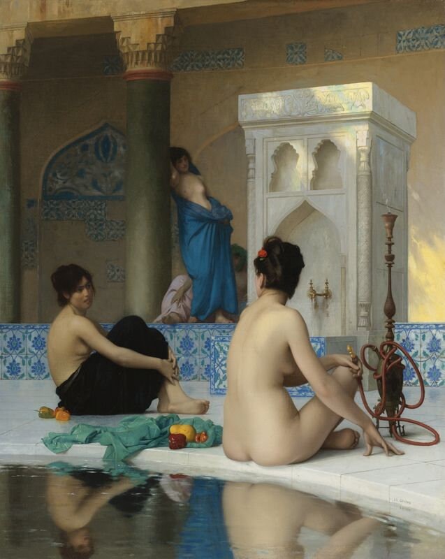 After The Bath by Jean Leon Gerome A3/A2/A1 Art Print/Canvas