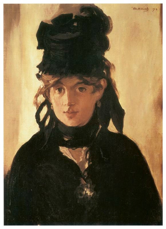 Berthe Morisot by Edouard Manet A3/A2/A1 Art Print/Canvas