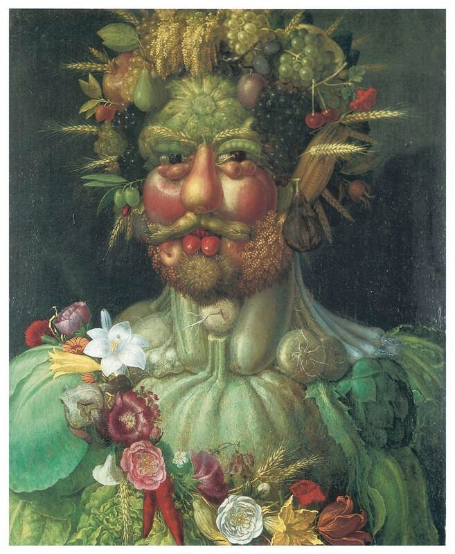 Rudolph II as Vertummus by Giuseppe Arcimboldo A3/A2/A1 Art Print/Canvas