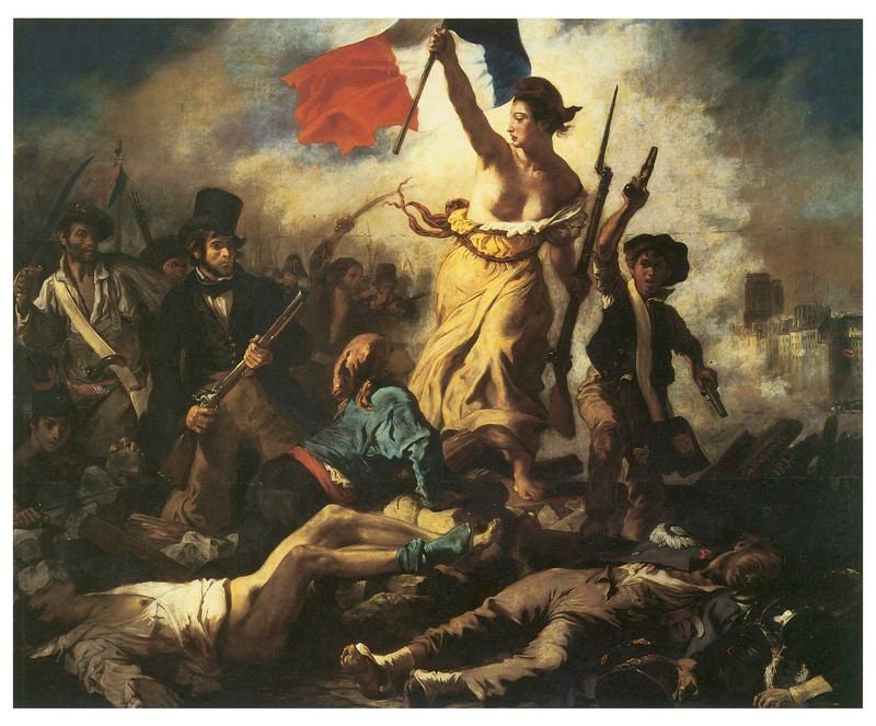 Liberty Leading The People by Eugene Delacroix A3/A2/A1 Art Print/Canvas