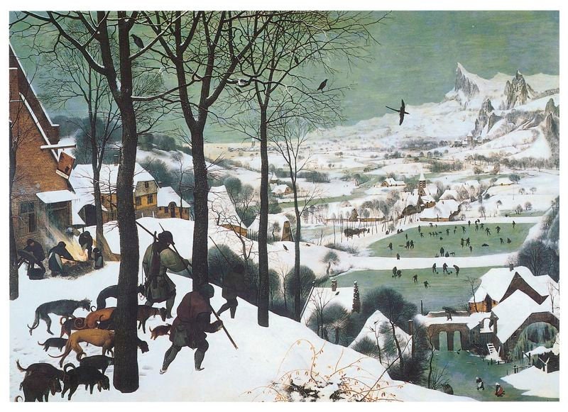 Hunters In The Snow by Pieter Bruegel A3/A2/A1 Art Print/Canvas