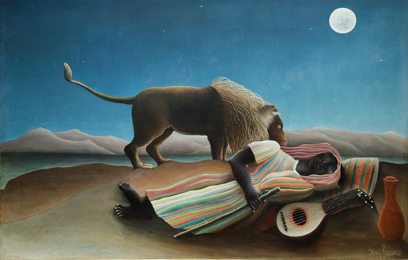 The Sleeping Gypsy by Henri Rousseau A3/A2/A1 Art Print/Canvas