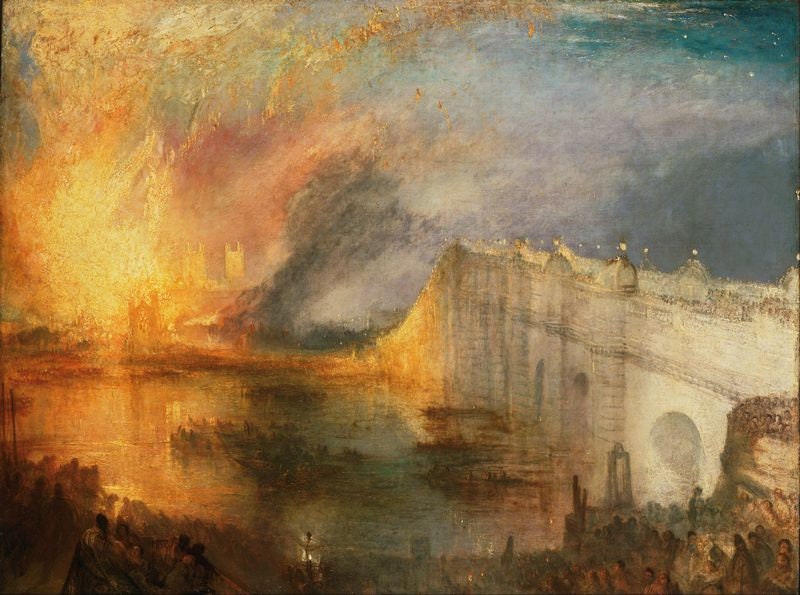 The Burning of the Houses of Parliament by Turner A3/A2/A1 Art Print/Canvas