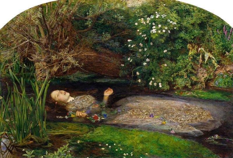 Ophelia by John Everett Millais A3/A2/A1 Art Print/Canvas