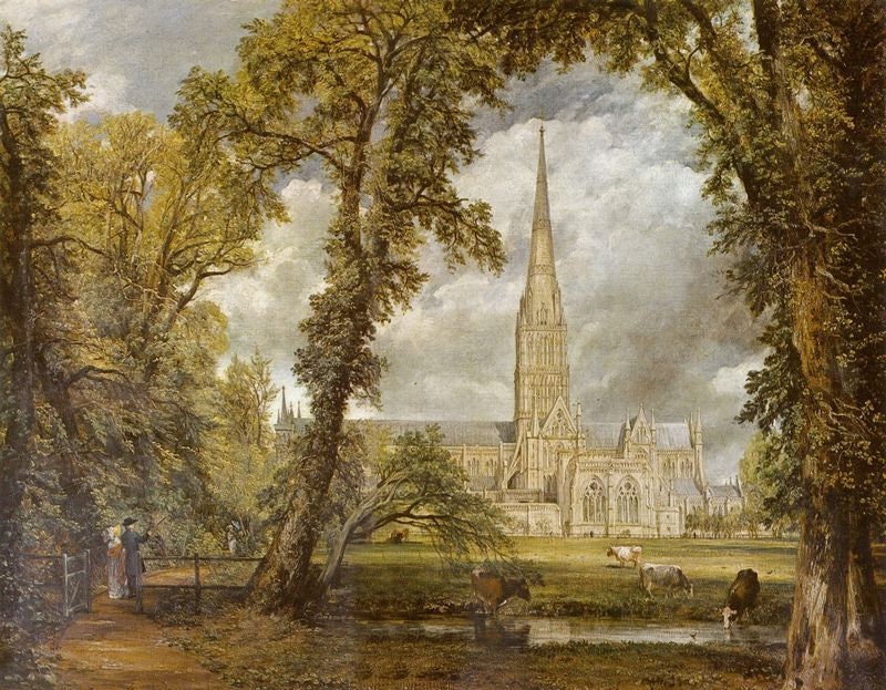 Salisbury Cathedral by John Constable A3/A2/A1 Art Print/Canvas