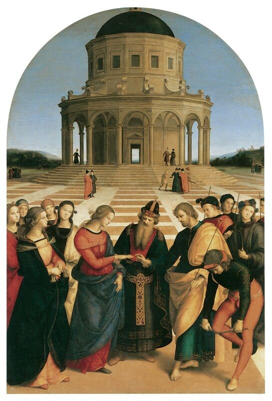 The Marriage of The Virgin by Raphael A3/A2/A1 Art Print/Canvas