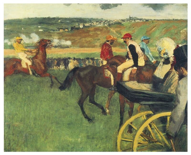 The Race Track by Edgar Degas A3/A2/A1 Art Print/Canvas