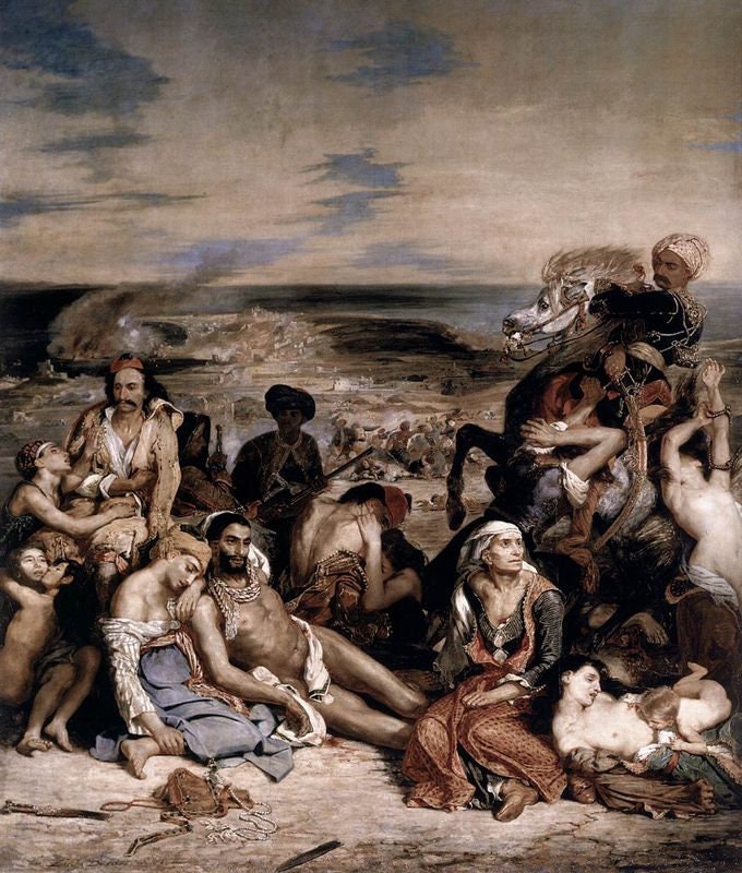 The Massacre at Scio by Eugene Delacroix A3/A2/A1 Art Print/Canvas