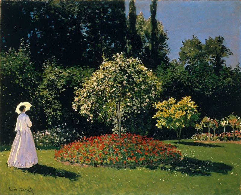 Woman In A Garden by Monet A3/A2/A1 Art Print/Canvas