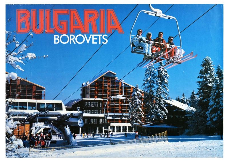 Vintage Borovets Bulgaria Tourism Poster Print A3/A4