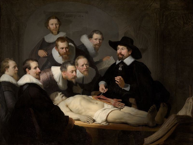 The Anatomy Lesson by Rembrandt Van Rijn A3/A2/A1 Art Print/Canvas