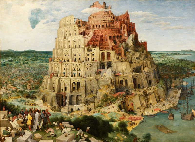 The Tower of Babel by Pieter Brueghel A3/A2/A1 Art Print/Canvas