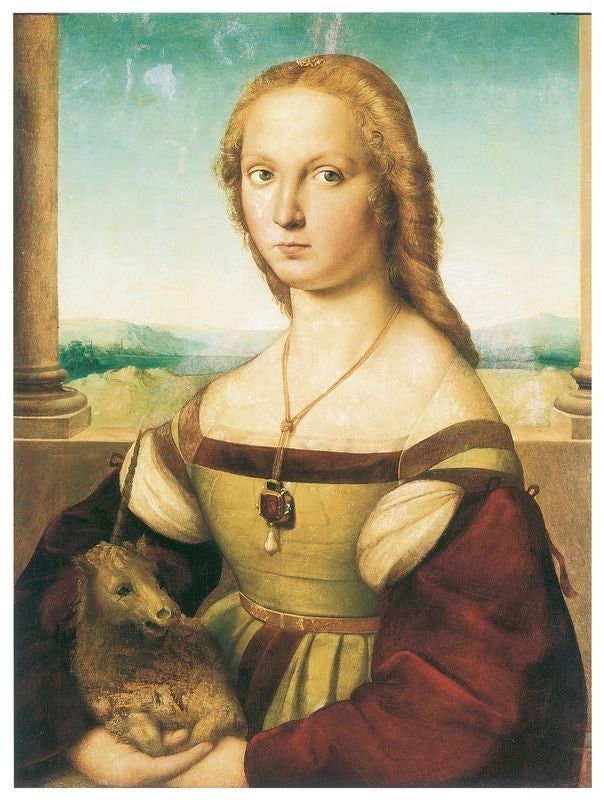 Portrait of A Young Woman by Raphael A3/A2/A1 Art Print/Canvas