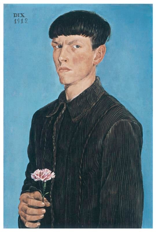 Self Portrait by Otto Dix A3/A2/A1 Art Print/Canvas