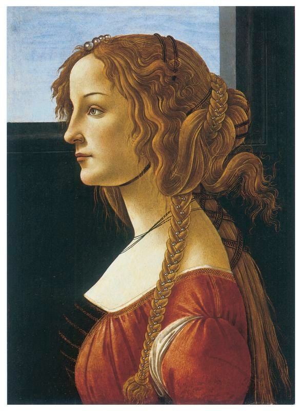 Portrait of a Young Woman by Sandro Botticelli A3/A2/A1 Art Print/Canvas