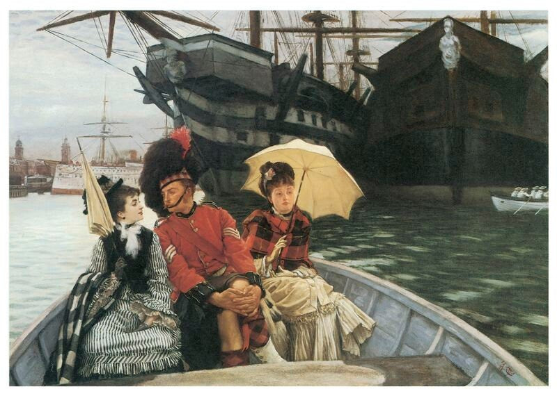 Portsmouth Dockyard by James Tissot A3/A2/A1 Art Print/Canvas