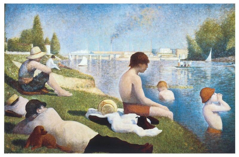 Bathing at Asnieres by Georges Seurat A3/A2/A1 Art Print/Canvas