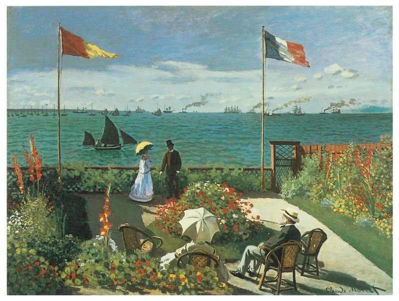 The Terrace at Sainte Adresse by Claude Monet A3/A2/A1 Art Print/Canvas