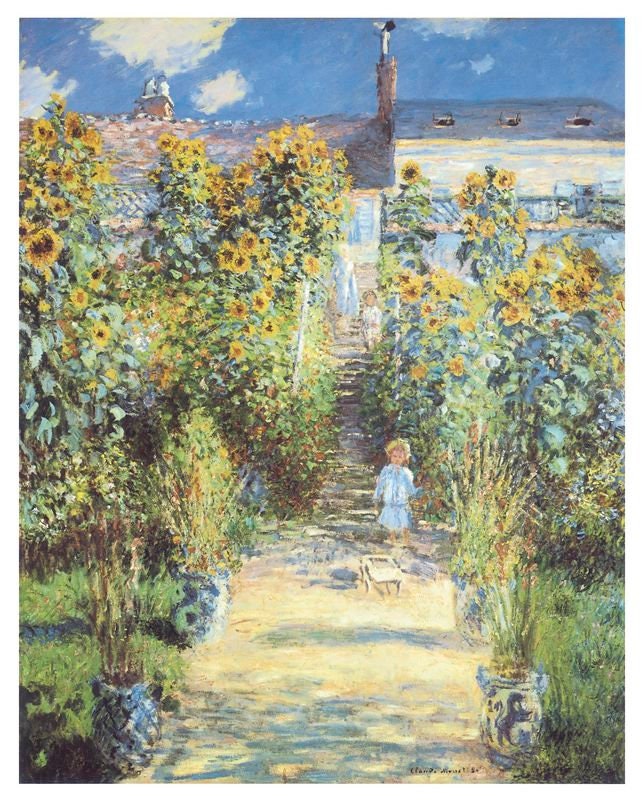 The Artists Garden at Vetheuil by Claude Monet A3/A2/A1 Art Print/Canvas
