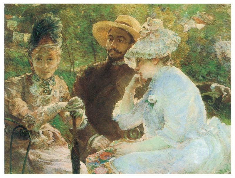 On The Terrace at Sevres by Marie Bracquemond A3/A2/A1 Art Print/Canvas