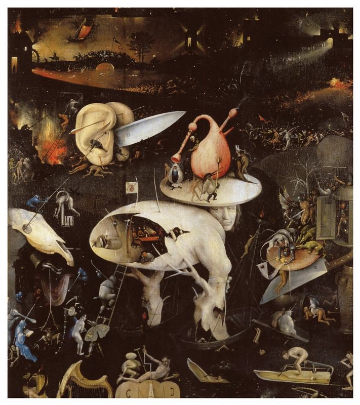 Section of The Garden of Earthly Delights by Bosch A3/A2/A1 Art Print/Canvas