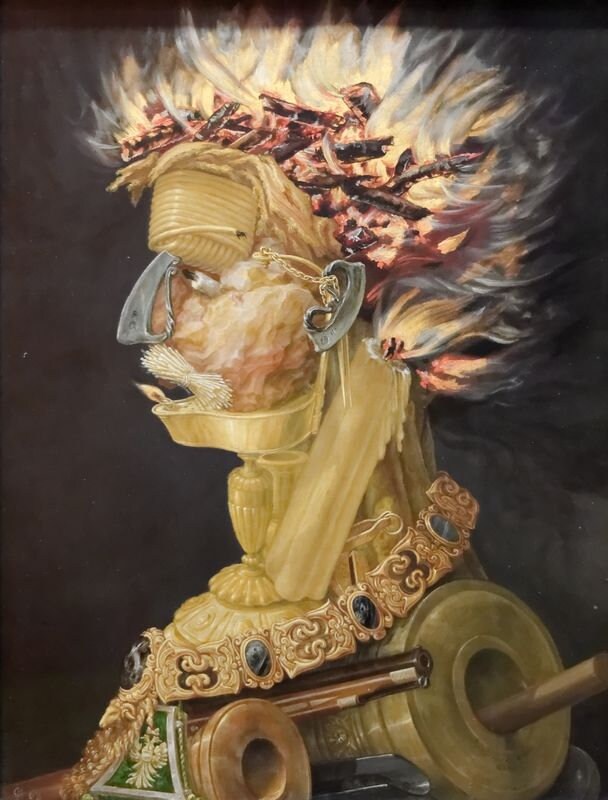 Fire by Giuseppe Arcimboldo A3/A2/A1 Art Print/Canvas