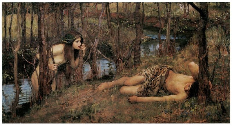 A Naiad by John Waterhouse A3/A2/A1 Art Print/Canvas