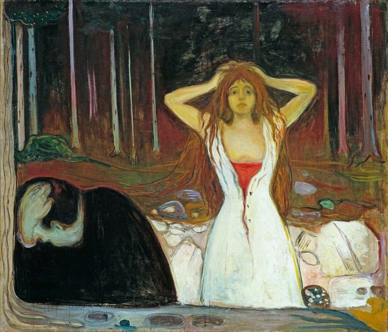 Ashes by Edvard Munch A3/A2/A1 Art Print/Canvas