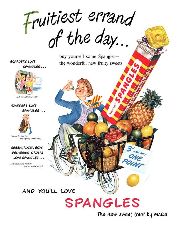 Vintage Spangles Advertisement Poster Print A3/A4